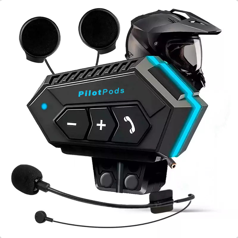 PilotPods - Alto Falante Sem Fio Com Microfone Para Capacete De Moto Bluetooth